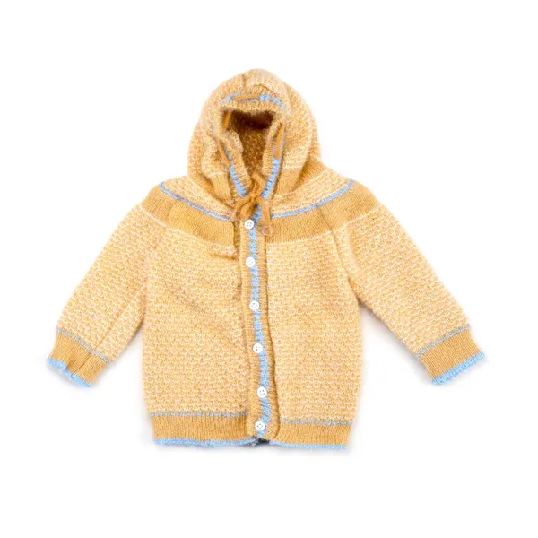 Yellow_Knitted_Hooded_Winter_Set_For_Babies