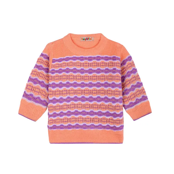 Orange_Knitted_Patterned_Winter_Set_For_Babies