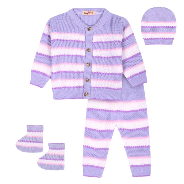 Lavender_Knitted_Striped_Winter_Set_For_Baby