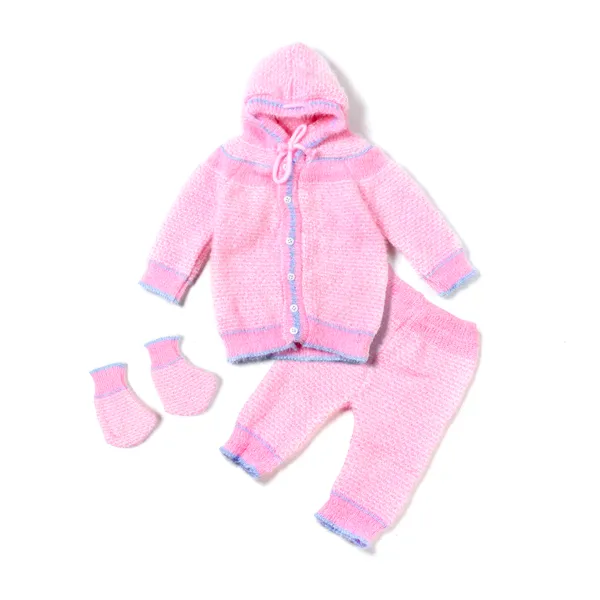Pink_Knitted_Hooded_Winter_Set_For_Babies