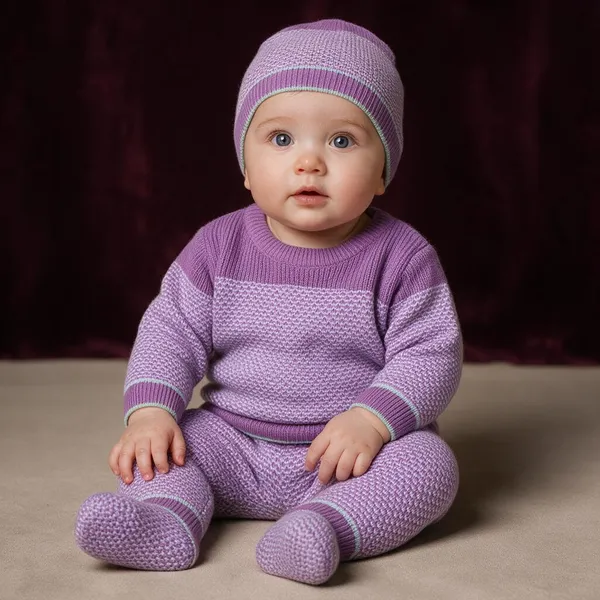 Purple_Knitted_Winter_Set_For_Baby