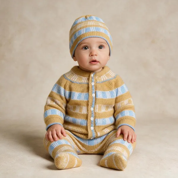 Mustard_Knitted_Striped_Winter_Set_For_Baby
