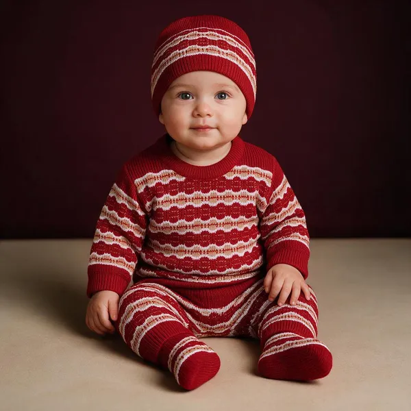 Red_Knitted_Winterwear_Set_For_Baby