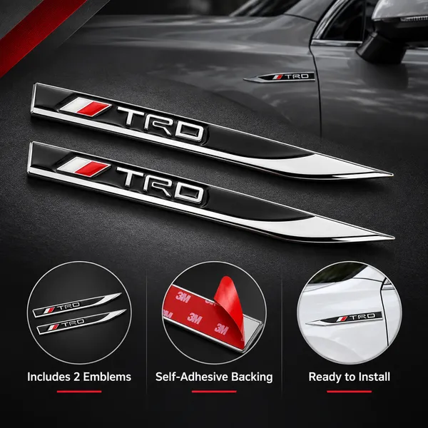 3D_TRD_Zinc_Alloy_Knife_Emblem_Badge,_Silver_Black,_Side_Fender_&_Trunk