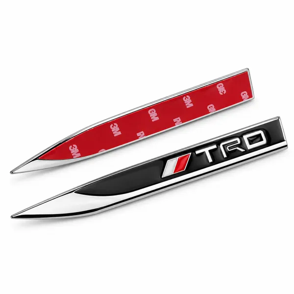 3D_TRD_Zinc_Alloy_Knife_Emblem_Badge,_Silver_Black,_Side_Fender_&_Trunk