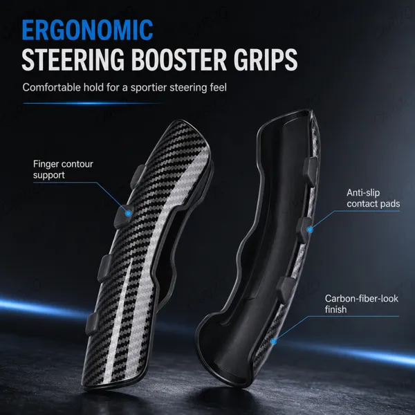 CARIZO_Car_Steering_Wheel_Grip_Covers,_Carbon_Look,_Set_of_2
