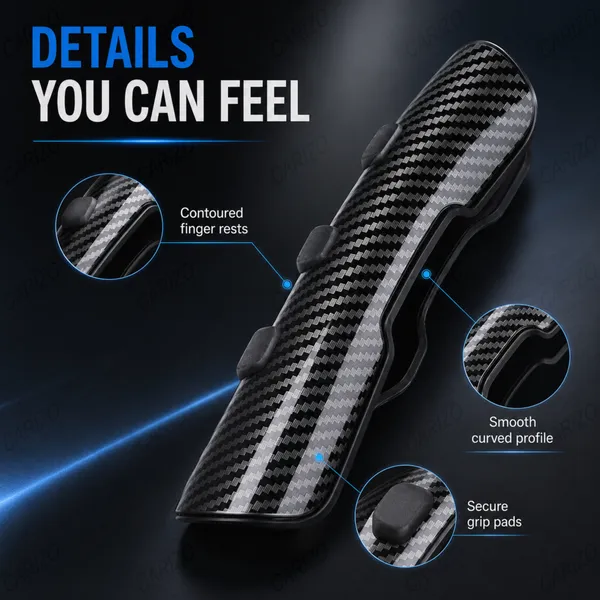 CARIZO_Car_Steering_Wheel_Grip_Covers,_Carbon_Look,_Set_of_2