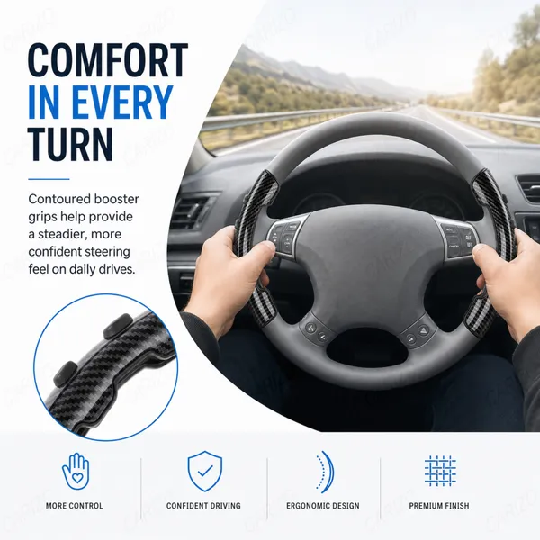 CARIZO_Car_Steering_Wheel_Grip_Covers,_Carbon_Look,_Set_of_2