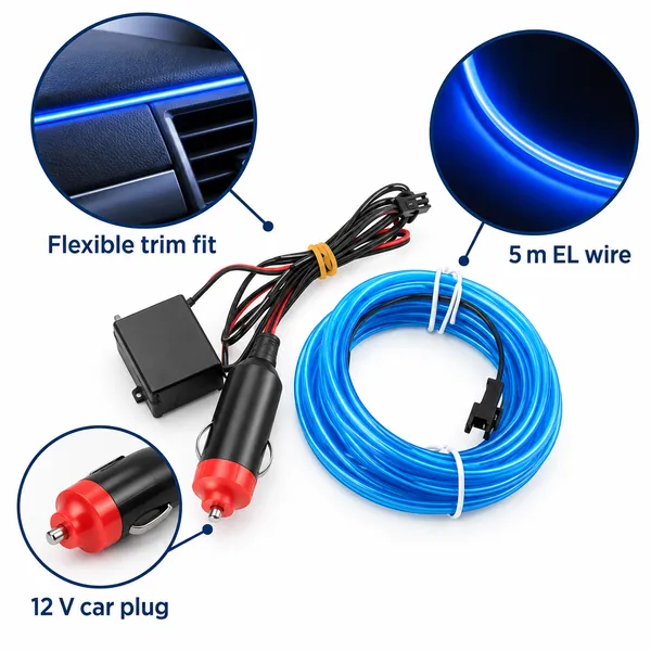Car_Interior_LED_Strip_Light_5M_Blue_Ambient_Electroluminescent_Wire_Kit