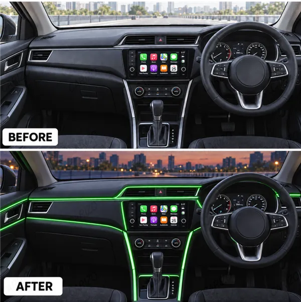 Car_Interior_LED_Strip_Light_5M_Green_Ambient_Electroluminescent_Wire_Kit