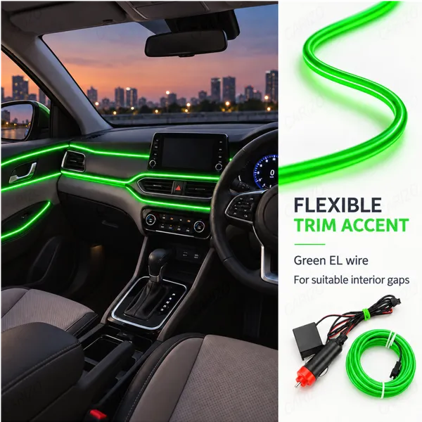 Car_Interior_LED_Strip_Light_5M_Green_Ambient_Electroluminescent_Wire_Kit