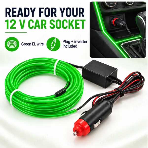 Car_Interior_LED_Strip_Light_5M_Green_Ambient_Electroluminescent_Wire_Kit