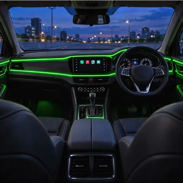 Car_Interior_LED_Strip_Light_5M_Green_Ambient_Electroluminescent_Wire_Kit