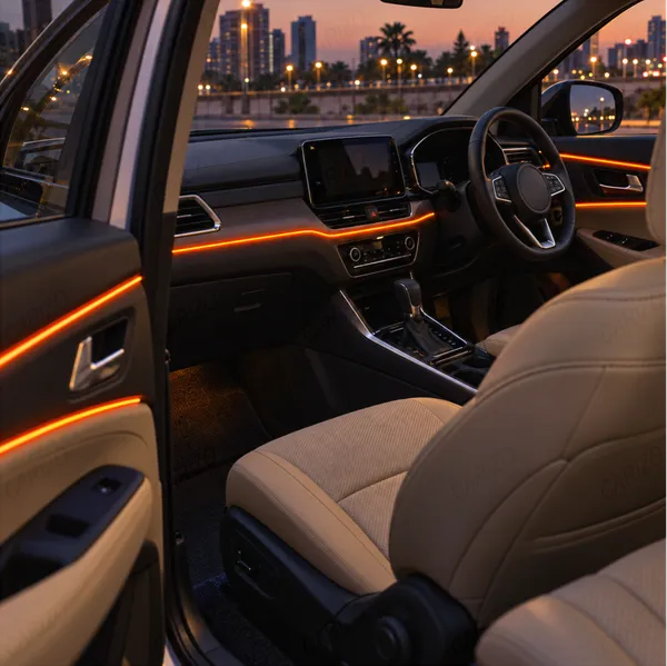 Car_Interior_LED_Strip_Light_5M_Orange_Ambient_Electroluminescent_Wire_Kit