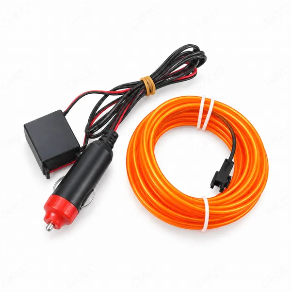 Car_Interior_LED_Strip_Light_5M_Orange_Ambient_Electroluminescent_Wire_Kit