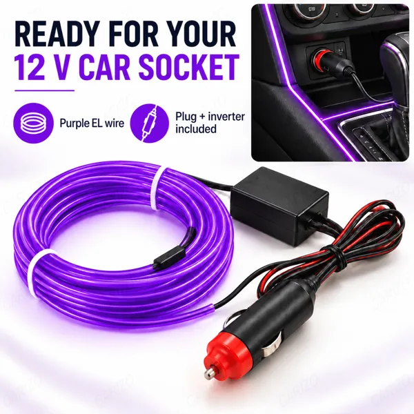 Car_Interior_LED_Strip_Light_5M_Purple_Ambient_Electroluminescent_Wire_Kit