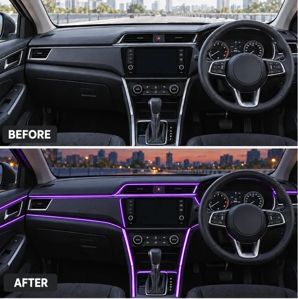 Car_Interior_LED_Strip_Light_5M_Purple_Ambient_Electroluminescent_Wire_Kit
