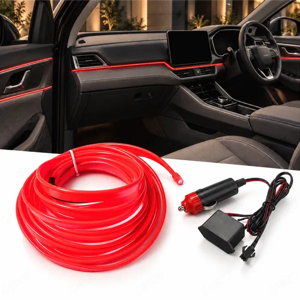 Car_Interior_LED_Strip_Light_5M_Red_Ambient_Electroluminescent_Wire_Kit