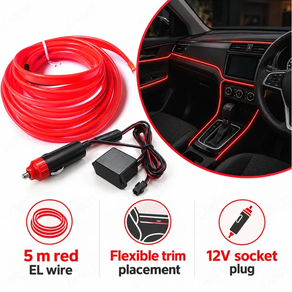 Car_Interior_LED_Strip_Light_5M_Red_Ambient_Electroluminescent_Wire_Kit