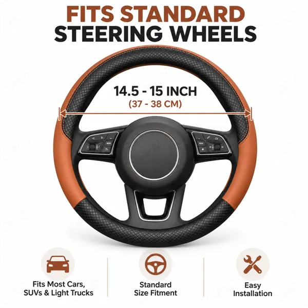 ComfyGrip_Steering_Wheel_Cover_Black_&_Brown_with_Anti-Slip_Sporty_Design