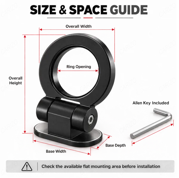 Dummy_Tow_Hook_Kit_for_Car_Bumper_Decoration,_Round_Black_Exterior_Styling_Accessory