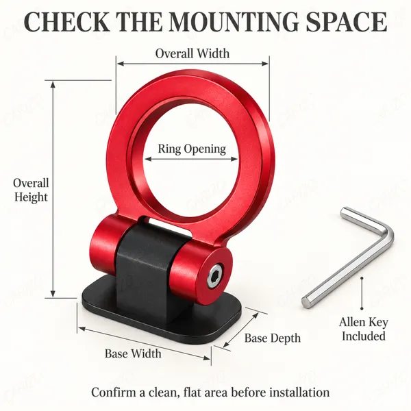 Dummy_Tow_Hook_Kit_for_Car_Bumper_Decoration,_Round_Red_Exterior_Styling_Accessory