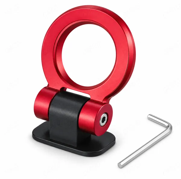 Dummy_Tow_Hook_Kit_for_Car_Bumper_Decoration,_Round_Red_Exterior_Styling_Accessory