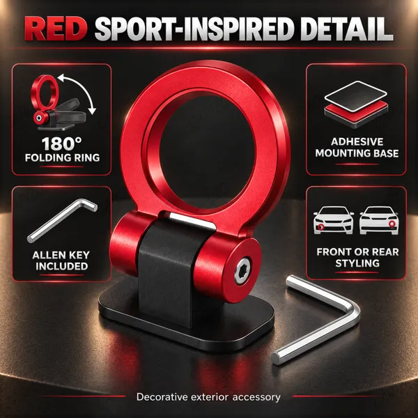 Dummy_Tow_Hook_Kit_for_Car_Bumper_Decoration,_Round_Red_Exterior_Styling_Accessory