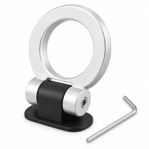 Dummy_Tow_Hook_Kit_for_Car_Bumper_Decoration,_Round_Silver_Exterior_Styling_Accessory