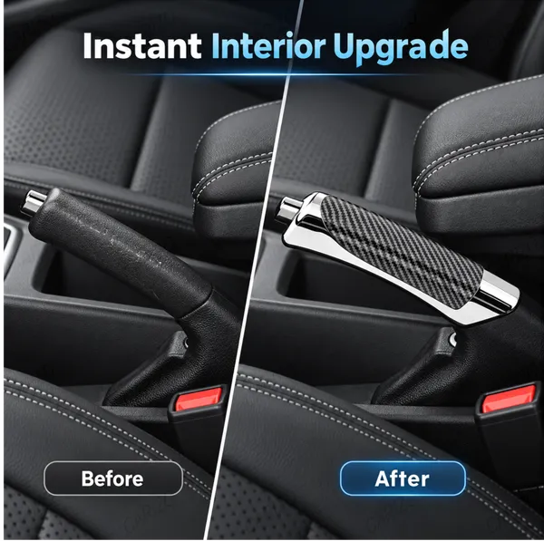 Electroplated_Carbon_Black_Car_Handbrake_Grip_with_Compact_Anti-Slip_Design