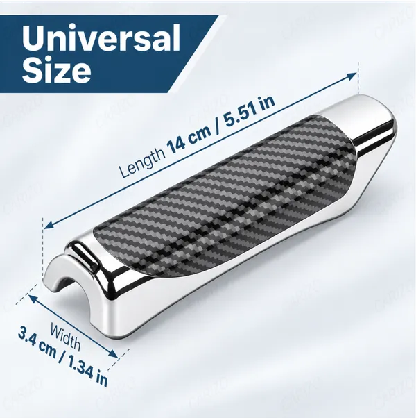 Electroplated_Carbon_Black_Car_Handbrake_Grip_with_Compact_Anti-Slip_Design