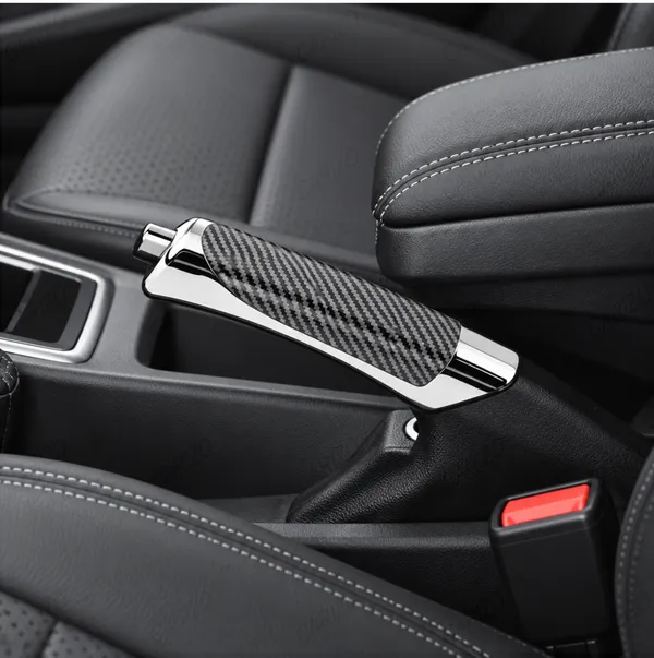 Electroplated_Carbon_Black_Car_Handbrake_Grip_with_Compact_Anti-Slip_Design