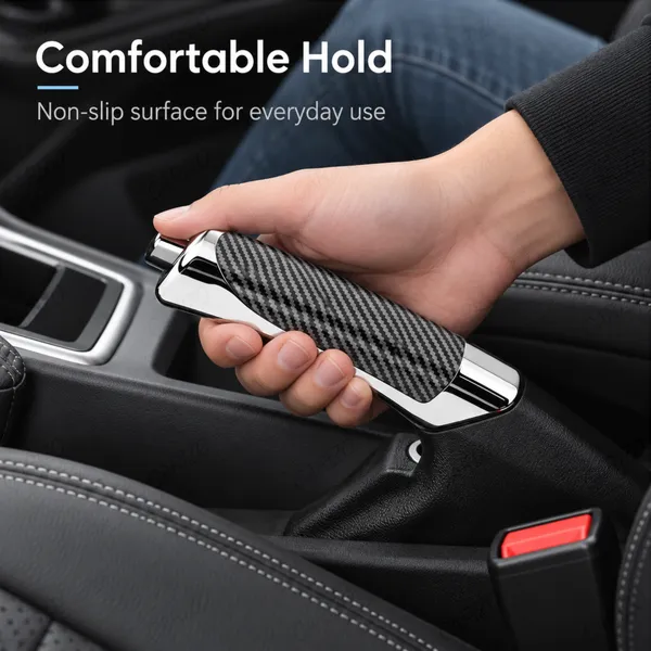 Electroplated_Carbon_Black_Car_Handbrake_Grip_with_Compact_Anti-Slip_Design