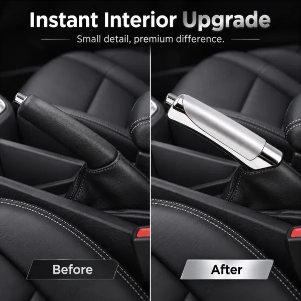 Electroplated_Silver_Car_Handbrake_Grip_with_Compact_Anti-Slip_Design