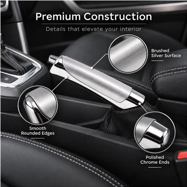 Electroplated_Silver_Car_Handbrake_Grip_with_Compact_Anti-Slip_Design