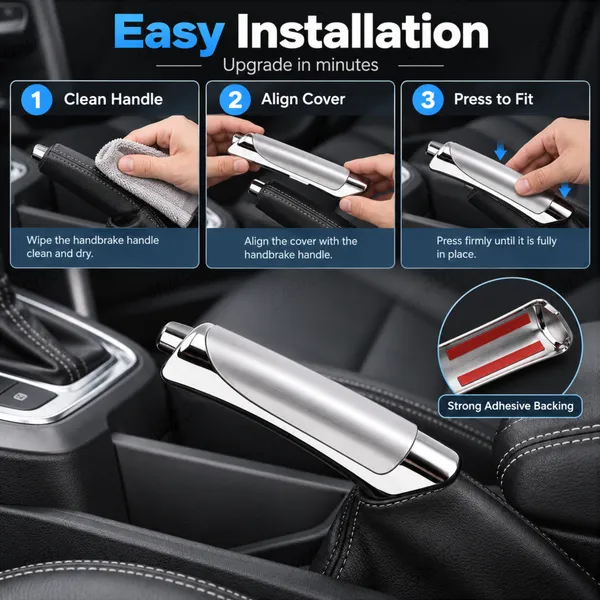 Electroplated_Silver_Car_Handbrake_Grip_with_Compact_Anti-Slip_Design