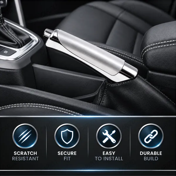 Electroplated_Silver_Car_Handbrake_Grip_with_Compact_Anti-Slip_Design