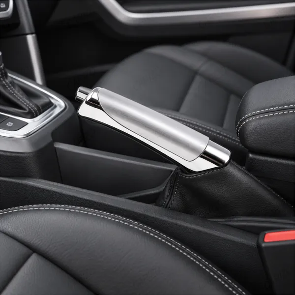Electroplated_Silver_Car_Handbrake_Grip_with_Compact_Anti-Slip_Design