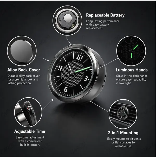 Elegant_Analog_Car_Dashboard_Clock_with_Stainless_Steel_Air_Vent_Clip
