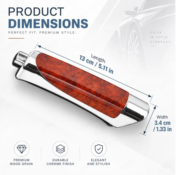 Mahogany_ABS_Car_Handbrake_Grip_with_Anti-Slip_Ergonomic_Design