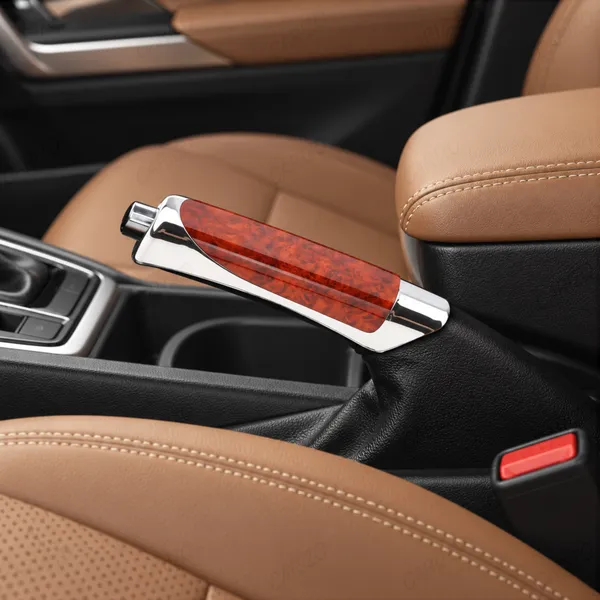 Mahogany_ABS_Car_Handbrake_Grip_with_Anti-Slip_Ergonomic_Design