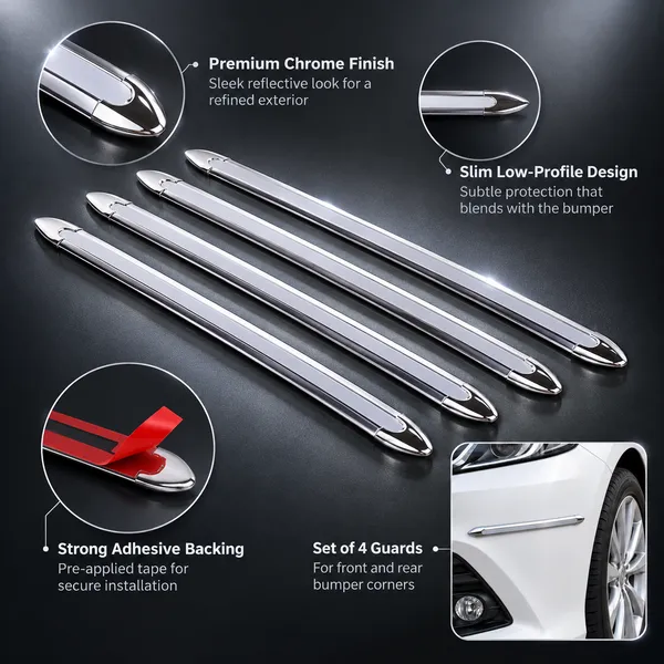 3R-2163_Polypropylene_Anti-Collision_Bumper_Guard_Strip_Protector,_Silver