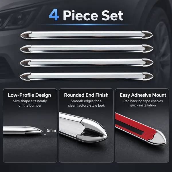 3R-2163_Polypropylene_Anti-Collision_Bumper_Guard_Strip_Protector,_Silver