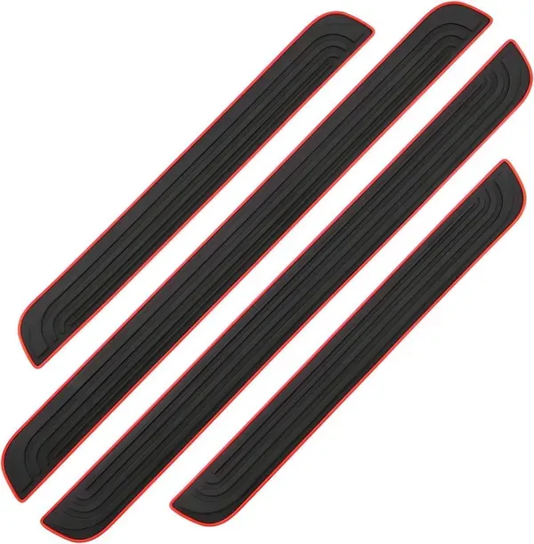 Plain_Door_Sill_Protectors,_Pack_of_4,_Black_&_Red_Car_Step_Scuff_Guards