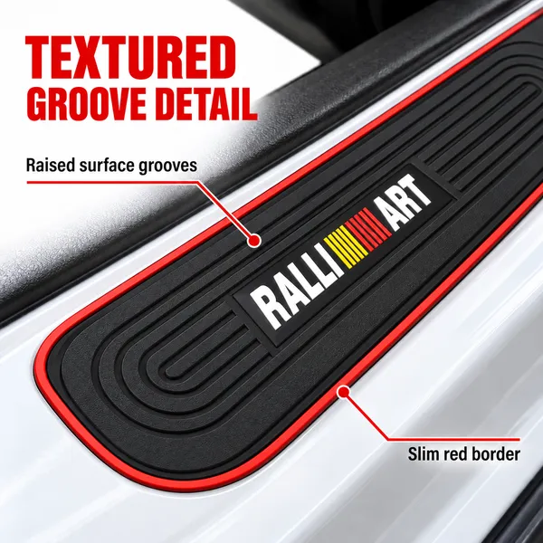 RalliArt_Door_Sill_Protectors,_Pack_of_4,_Black_&_Red_Car_Step_Scuff_Guards