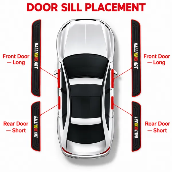 RalliArt_Door_Sill_Protectors,_Pack_of_4,_Black_&_Red_Car_Step_Scuff_Guards