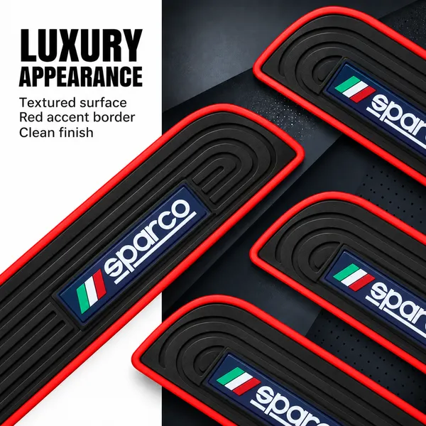 Sparco_Door_Sill_Protectors,_Pack_of_4,_Black_&_Red_Car_Step_Scuff_Guards