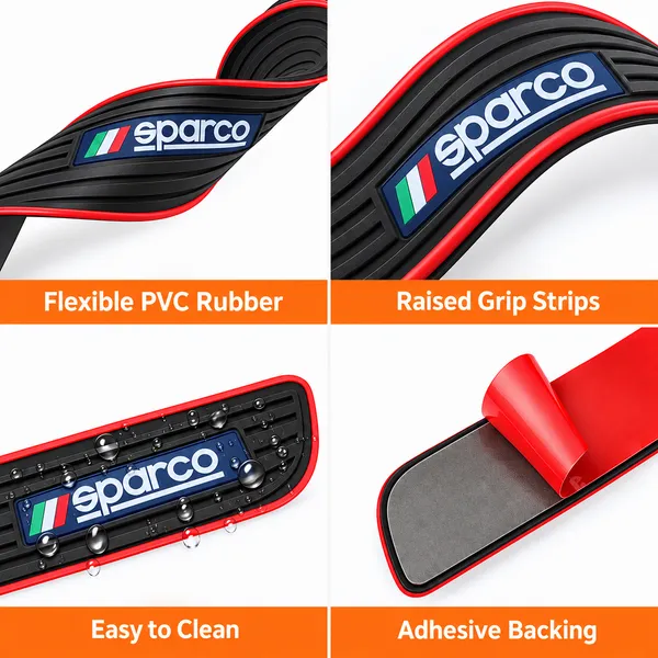 Sparco_Door_Sill_Protectors,_Pack_of_4,_Black_&_Red_Car_Step_Scuff_Guards