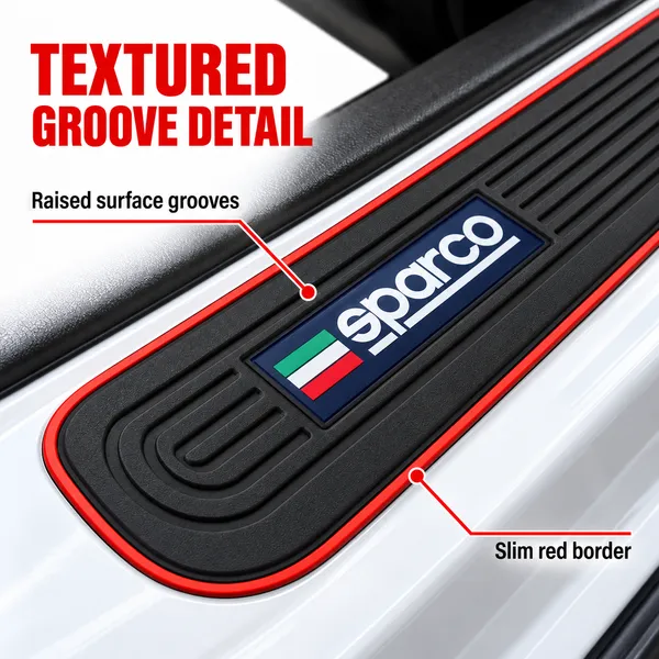 Sparco_Door_Sill_Protectors,_Pack_of_4,_Black_&_Red_Car_Step_Scuff_Guards