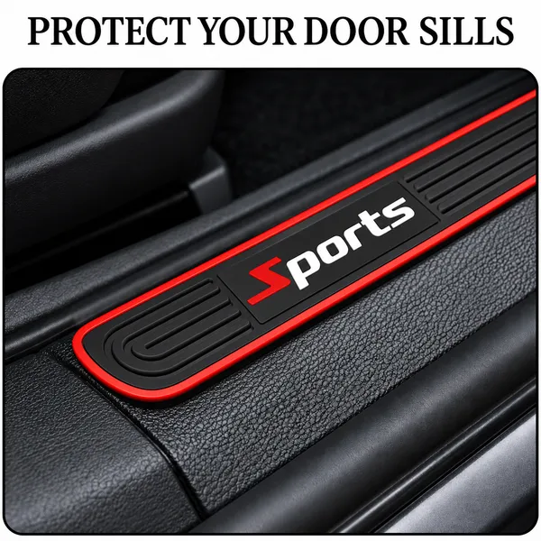 Sports_Door_Sill_Protectors,_Pack_of_4,_Black_&_Red_Car_Step_Scuff_Guards